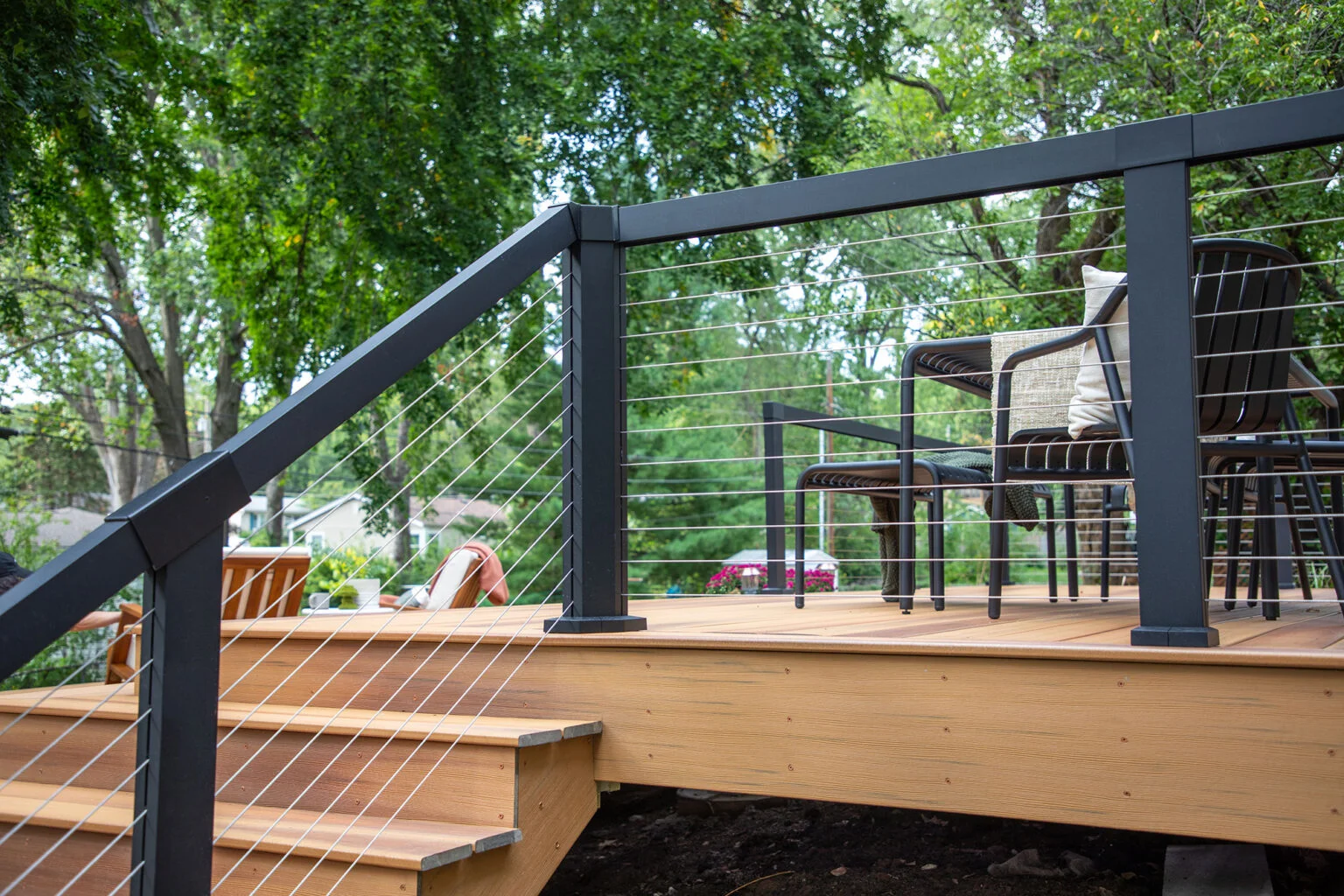 Modern deck railing systems showcase